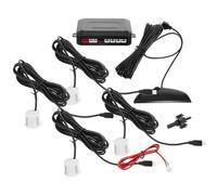 VALICLUD Sensor de Aparcamiento Inalámbrico Pantalla LCD y Alerta Sonora, Sistema de Asistencia para Estacionamiento de Vehículos, 4 Sensores de Respaldo, Color Claro, Accesorio de Coche