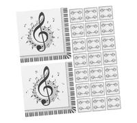 VALICLUD Servilletas Para Fiestas Notas Musicales, Paquete De 40 Servilletas Cuadradas Desechables, Para Eventos Musicales y Celebraciones