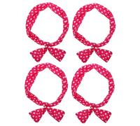 VALICLUD Set de 4 Diademas Femeninas Lazo de Tela y Diseño de Puntos, Prácticas y Cómodas para Fiestas y Uso Diario en Niñas y Mujeres