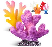 VALICLUD Set de 6 Piezas de Coral Artificial para Acuario Decoraciones para Peceras Pequeñas Adornos de Arrecife de Coral Seguros de Resina Colores Duraderos para Paisaje Acuático