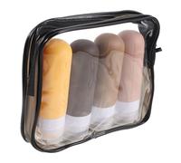 VALICLUD Set de Botellas de Viaje Rellenables de Silicona 4 Piezas para Champú y Loción Portátil sin Fugas para y Actividades al Aire Libre