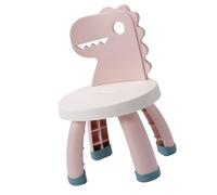VALICLUD Silla Infantil con Respaldo de Diseño Dinosaurio para Niñas Anticaídas Resistente y Cómodo para Estudio y Casa Color Rosa