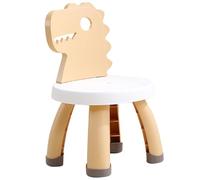 VALICLUD Silla Infantil Respaldo de Dinosaurio Anticaídas Taburete Amarillo para Pequeños Asiento Grueso y Antideslizante Adecuado para Estudio y Jardín de Infantes