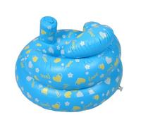 VALICLUD Silla Inflable Para Ñiño Corazón Azul 1 Unidad, Asiento Hinchable Base Antideslizante, Inflado Rápido, Resistente Al Agua y Plegable, Adecuado Para Baño y Viajes De Bebés y Niños Pequeños