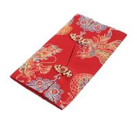 VALICLUD Sobres Rojos para Boda China Tradicionales de Tela Bordado de Dragón y Fénix, Cierre Palanca Cómodo, Paquete Rojo para Dinero Suerte en Festivales y Año Lunar
