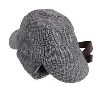 VALICLUD Sombrero de Detective Infantil de Tejido, Doble Visera Retro 58 | Gorra Orejeras, Correa Trasera Ajustable, Estilo Clásico, para Teatro, Escuela y Actividades
