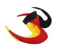 VALICLUD Sombrero de Payaso de Fieltro Alemán Cuernos Largos, Diadema Divertida para Fiesta Temática, Carnaval y Disfraces de Circo para Adultos, Accesorio Ligero y Flexible para Eventos