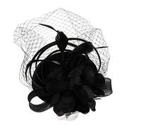 VALICLUD sombrero diadema tocado de mujer sombrero de malla sombreros de fiesta de té diadema nupcial banquete hair topper tocados Cabeza para la novia sombrero de fiesta de té tela Black
