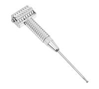 VALICLUD Sonda de Masaje para Oreja Rodillo de Resorte de Cobre, Lápiz Detector de Puntos de Acupuntura Portátil, Herramienta Multifuncional para Auriculoterapia y Masaje Facial (plateado)