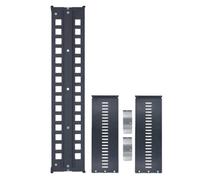 VALICLUD Soporte Ajustable para Rack de 19 Pulgadas y Carril DIN 2u | Aleación de Aluminio Negro, Profundidad Regulable de 1 a 8 Pulgadas, Instalación Precisa para Redes