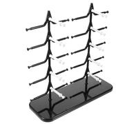 VALICLUD Soporte para Gafas de Sol Desmontable y Portátil Expositor de Gafas de Doble para Varios Tipos de Lentes para Tiendas y Uso Personal Color Blanco y Negro