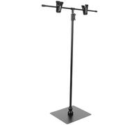 VALICLUD Soporte para Póster de Mesa Ajustable T en Acero Inoxidable Negro Soporte para Letreros de Exhibición y Banner Retráctil Adecuado para Publicidad en Tiendas y Supermercados