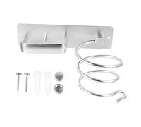 VALICLUD Soporte Para Secador De Pelo De Baño Estante Colgante De Pared Organizador De Baño Soporte Para Secador De Pelo Color Plata Sin Necesidad De Taladrar Para Sala De Cuarto De Aseo