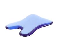 VALICLUD Tabla Raspadora de Cristal Azul Gua Sha Facial Herramienta de Masaje Facial para Absorción de Cuidado Piel para Viajes y Uso Casa