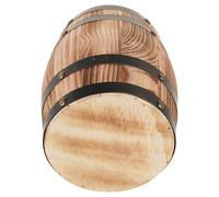 VALICLUD Taburete de Barril de Vino de Madera Maciza Color Medio Tostado 21 CM Taburete Decorativo Vintage para Jardín Terraza y Balcón Mesa Auxiliar Rústica para Exterior Adorno de