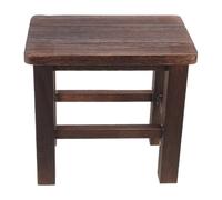 VALICLUD Taburete de Madera Vintage Portátil para Cambiarse de Zapatos | Madera Maciza Natural, Acabado Café Rústico, Patas Estables, Uso Interior para Macetas y Colecciones