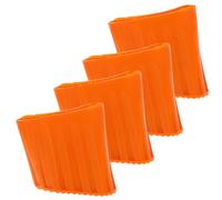 VALICLUD Tapas Antideslizantes de Silicona para Patas de Escalera Extensible Naranja, Protección Segura para Pies de Escalera, Pack de 4 Piezas para Uso en Hogar y Oficina