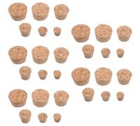 VALICLUD Tapones Duraderos Redondos y Cónicos de Madera 30 de Corcho y Versátiles para Botellas de Vino y Cerveza para Proyectos de Bricolaje y Manualidades