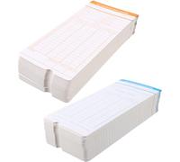 VALICLUD Tarjetas de Control de Mensuales de Papel para Fichar Empleado, 200 Hojas Formato Mensual, Accesorios Prácticos para Oficina y Registro de Horario de Trabajo