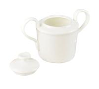 VALICLUD Tarro de Cerámica Blanco con Tapa para Azúcar en Cubos Doble Asa Multifunción para Cocina y Postres Contenedor Resistente a Altas Temperaturas Adecuado para Almacenar Azúcar y
