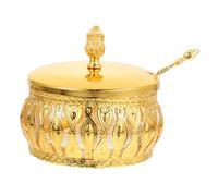 VALICLUD Tarro de Condimentos de Hierro con Tapa y Cuchara Recipiente de Especias para Cocina Europeo Organizador para Sal Pimienta y Condimentos Diseño y Decorativo para Hogar