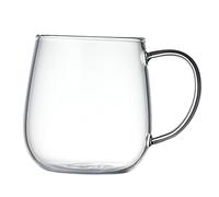 VALICLUD Taza De Cristal Transparente 350 Ml Vaso Multiusos De Vidrio Para Café, Leche y Jugo, Diseño Sin Asa, Función Versátil Para Uso Diario y Bebidas Frías o Calientes