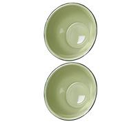 VALICLUD Tazón de Sopa Vintage Esmaltado Cuencos Gruesos Recipiente para Alimentos Cuencos Apilables Utensilios de Cocina Conjunto de 2 Piezas