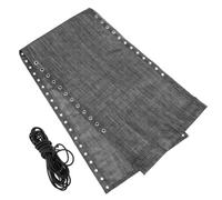 VALICLUD Tela De Repuesto para Sillón Reclinable Transpirable Negra y Gris, Poliéster Antienvejecimiento, Kit con Cuerda para Sillones De Patio, Reparación y Mantenimiento Exterior, Paquete 1 Unidad