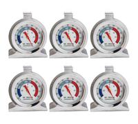 VALICLUD Termómetro de Refrigerador de Acero Inoxidable Plateado, Resistente y Duradero, 6 Unidades por Paquete, para Congelador y Uso Doméstico, Práctico para Control de Temperatura