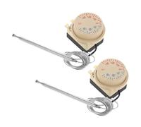 VALICLUD Termostato para Frigorífico ±35 ℃ 2 Piezas Controlador de Temperatura del Refrigerador Blanco, Acero Inoxidable y Plástico, Compatible con Congelador Horizontal y Gabinete