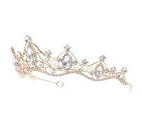 VALICLUD Tiara de Novia Barroca con Diamantes de Imitación Bodas Adorno Ligero Usar Celebraciones y Fiestas