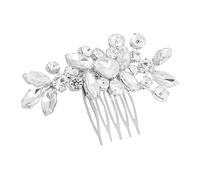 VALICLUD Tiara De Peine De Novia Peines Para El Cabello Para Mujer Decorativos Flor Dama De Honor Chicas Accesorios Para El Cabello De Boda Oro Fiesta Despedida De Soltera Silver Pedrería