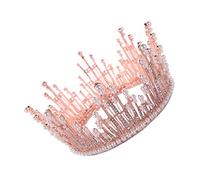 VALICLUD Tiara De Perlas Para Novia Tocado De Boda Con Diamantes De Imitación De Oro Rosa Accesorios Para El Cabello De Boda Joyas Para El Cabello Para Mujer Tocado De Boda Para Novia