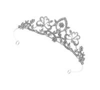 VALICLUD Tiara Vintage Gemas de Imitación Novia Aleación para Elegante Corona y Delicada Decorativa en Plata Adecuado para Boda y Aniversario