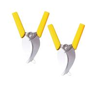 VALICLUD Tijeras de Poda para Árboles Frutales 2 Piezas Acero Inoxidable Mango Amarillo Antideslizante Cortador de Corteza y Pelador de Anillos para Jardinería y Mantenimiento de Plantas