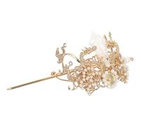 VALICLUD Tocado Chino para Mujer de Aleación Dorada Forma de Grulla, Accesorios Asiáticos Cabello Hanfu, Estilo Antiguo Refinado para Cosplay y Actuaciones