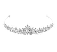 VALICLUD Tocado De Boda Tiara Para Mujer Accesorios Para El Cabello Para Mujeres Tiara De Princesa De De Imitación Adorno Para El Pelo De La Novia Paseo Aleación Blanco