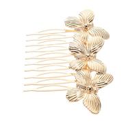 VALICLUD tocado de peineta de laterales para mujer para el cabello para mujeres del cabello peine de pelo francés aleación Golden