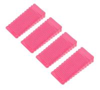 VALICLUD Tope de Puerta de Seguridad 4 Piezas Cuñas de Puerta Antideslizantes de Caucho Tamaño Mediano Color Rosa para Casa y Oficina Evita Golpes y Cierre Brusco