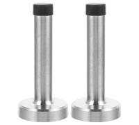 VALICLUD Tope para Puerta Extra Largo de Goma Punta Aislante, Acero Inoxidable Resistente y Protección para Paredes, Adecuado para Uso en Interiores y Exteriores, Pack de 2 Unidades