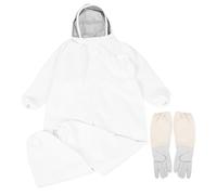 VALICLUD Traje de Apicultor Xl de Algodón Grueso Transpirable con Mono Integrado y Guantes Incluidos Ropa Protectora Completa para Apicultura y Manejo Seguro de Abejas en Todas las