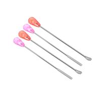 VALICLUD Varillas Agitadoras y Cucharas Mezcladoras De Acero Inoxidable 4 Piezas Tamaño Estándar Para Mezcla De Pigmentos y Tatuajes Uso Profesional