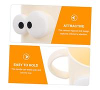 VALICLUD Vaso para Cepillos de Dientes Infantil con Soporte Integrado Diseño de Muñeco Ojos Reutilizable Plástico para Enjuague Bucal Baño Niñas