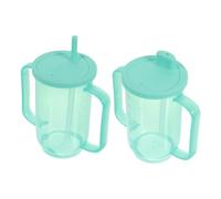 VALICLUD Vasos Antiderrame Para Adultos 2 Piezas Taza Cuidado De Ancianos Boquilla Ergonómica Asa Antideslizante Para Pacientes Discapacidad Cuidados En Cama y Alimentación Segura