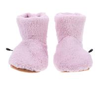 VALICLUD Zapatos Calefactables Eléctricos USB para Mujer Calentador de Pies de Invierno Tipo Bota Color Rosa Forro de Felpa Suave Calzado Térmico Cómodo y Seguro para Uso Doméstico