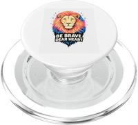 Valiente Querido Corazón Coraje de un León Refranes Inspiran PopSockets PopGrip para MagSafe
