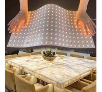 VALIKIY Paquete de 4 hojas de retroiluminación LED de 24 V, 36 W, 3000 K, blanco cálido, 49 x 9.6 pulgadas cada unidad, hoja de panel LED flexible regulable para paredes de encimeras de piedra