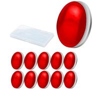 VALINK 10 pesos magnéticos para cortina, imanes resistentes para cortina de ducha, mantel, bandera, forro de cortina al aire libre para evitar que se vuele, color rojo