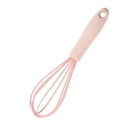 VALINK Batidor de silicona, batidor de huevos, batidor de globos de silicona, pequeño batidor de huevos de silicona para mezclar, cocinar, hornear, chocolate caliente, rosa claro