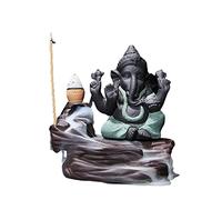 Valink Quemador de incienso de reflujo, creativo Ganesha Incienso Cascada Soporte de Incienso de Escritorio Ornamento de Retorno de Cascada Decoración de Aromaterapia